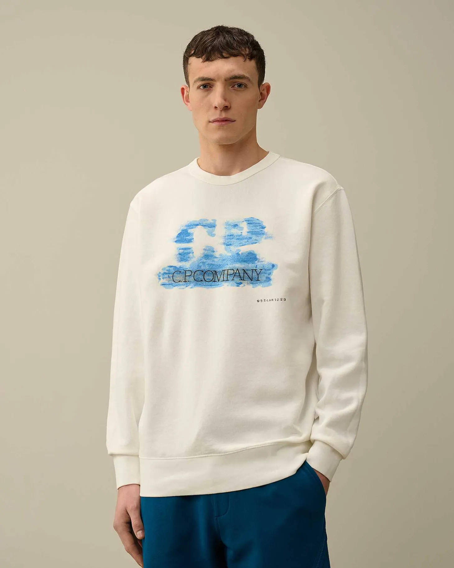 Homme C.P. Company Sweat-Shirts^30/1 Fleece Artisanal Logo Sweatshirt
