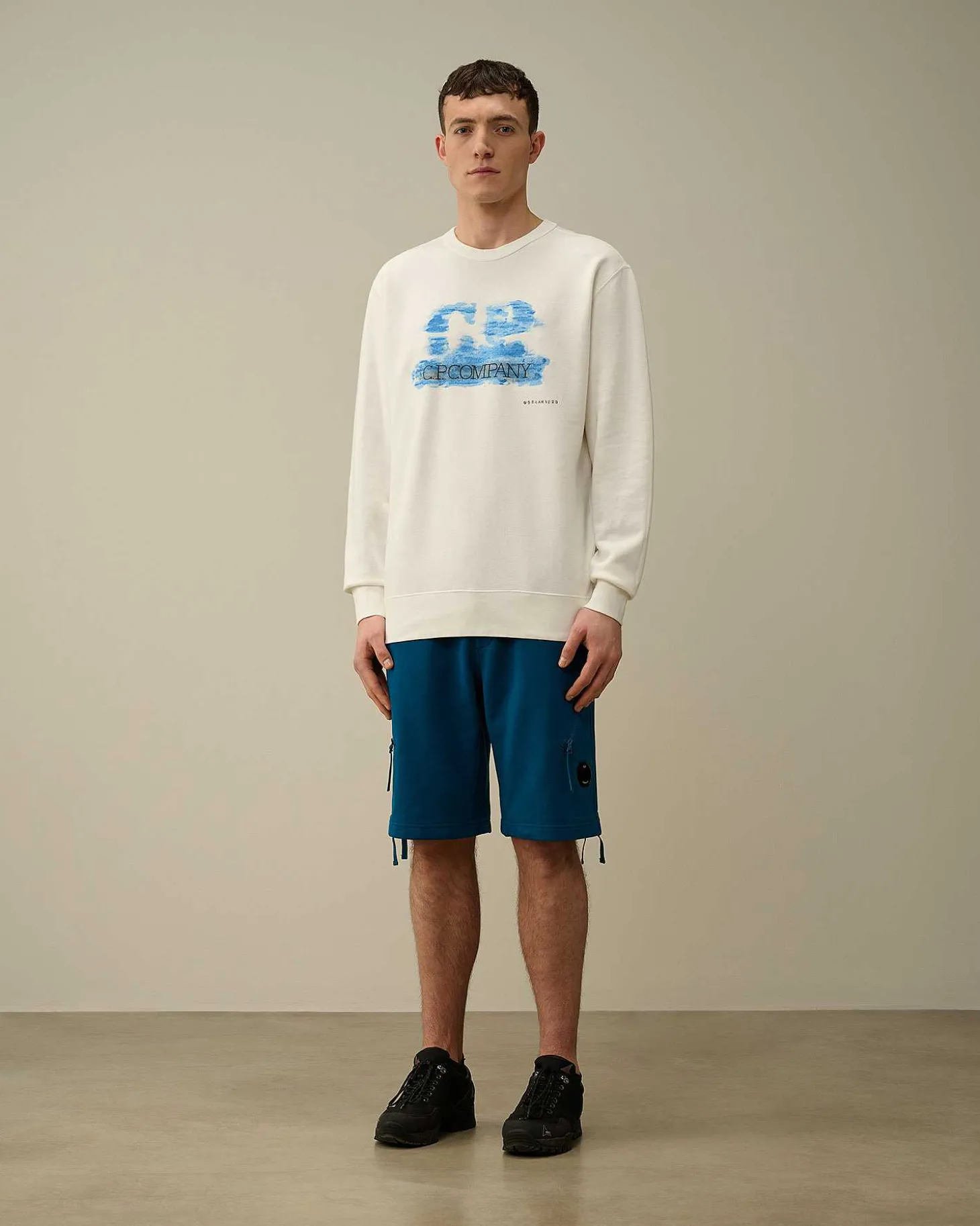Homme C.P. Company Sweat-Shirts^30/1 Fleece Artisanal Logo Sweatshirt