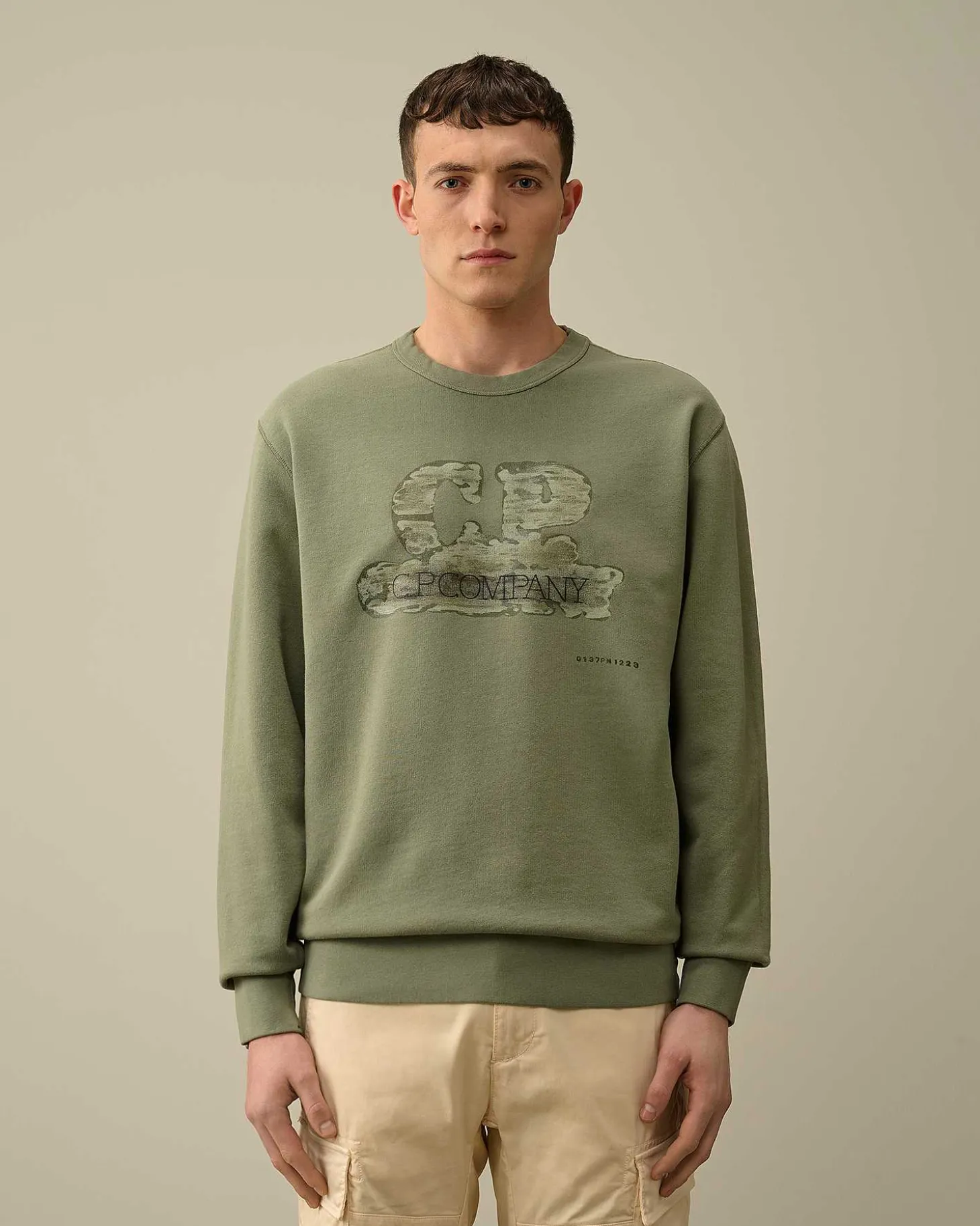 Homme C.P. Company Sweat-Shirts^30/1 Fleece Artisanal Logo Sweatshirt