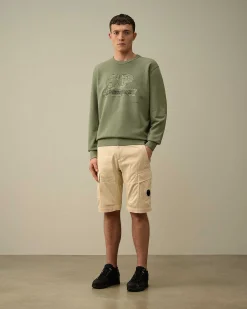 Homme C.P. Company Sweat-Shirts^30/1 Fleece Artisanal Logo Sweatshirt