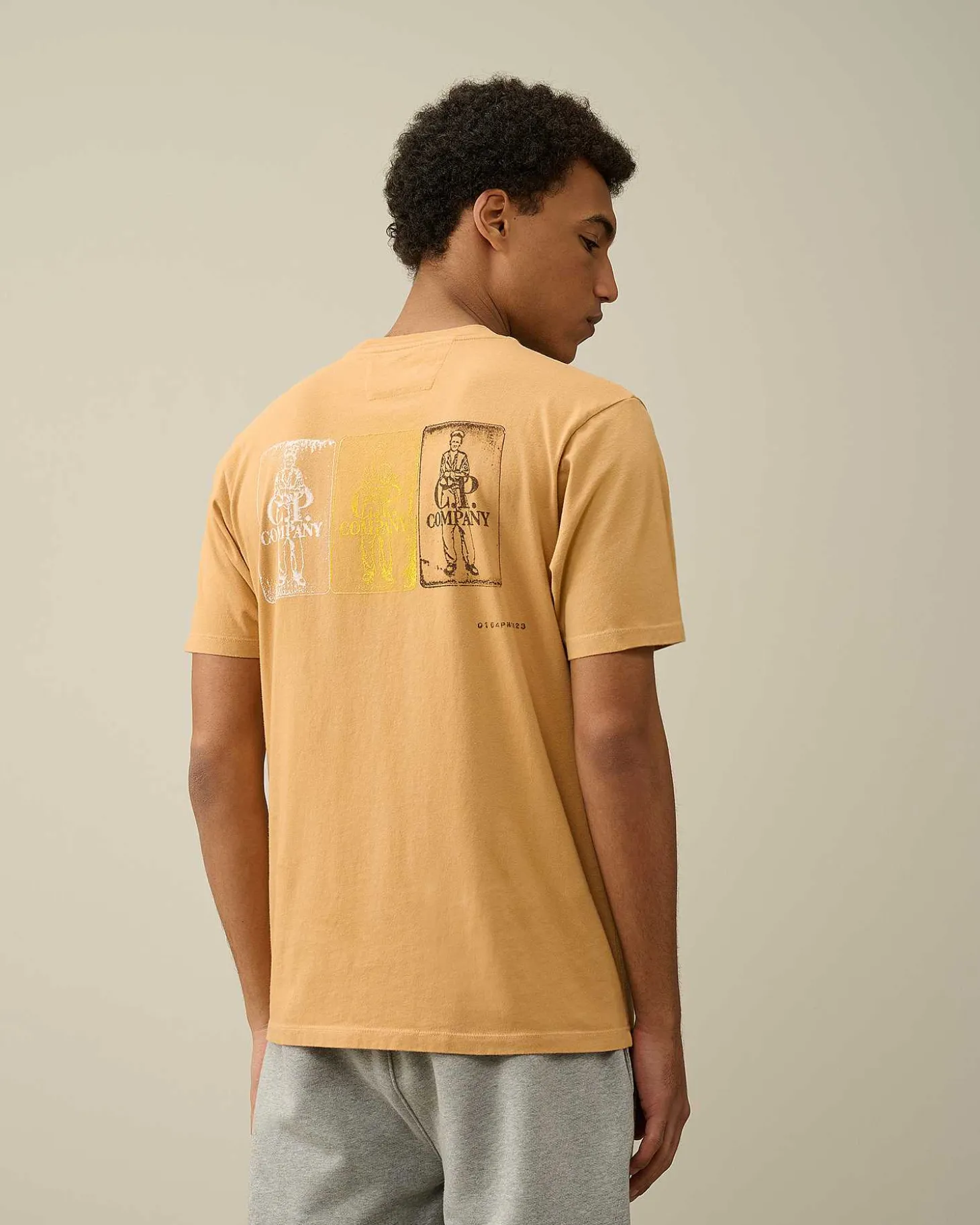 Homme C.P. Company T-Shirts Et Polos^24/1 Jersey Artisanal Three Cards T-Shirt