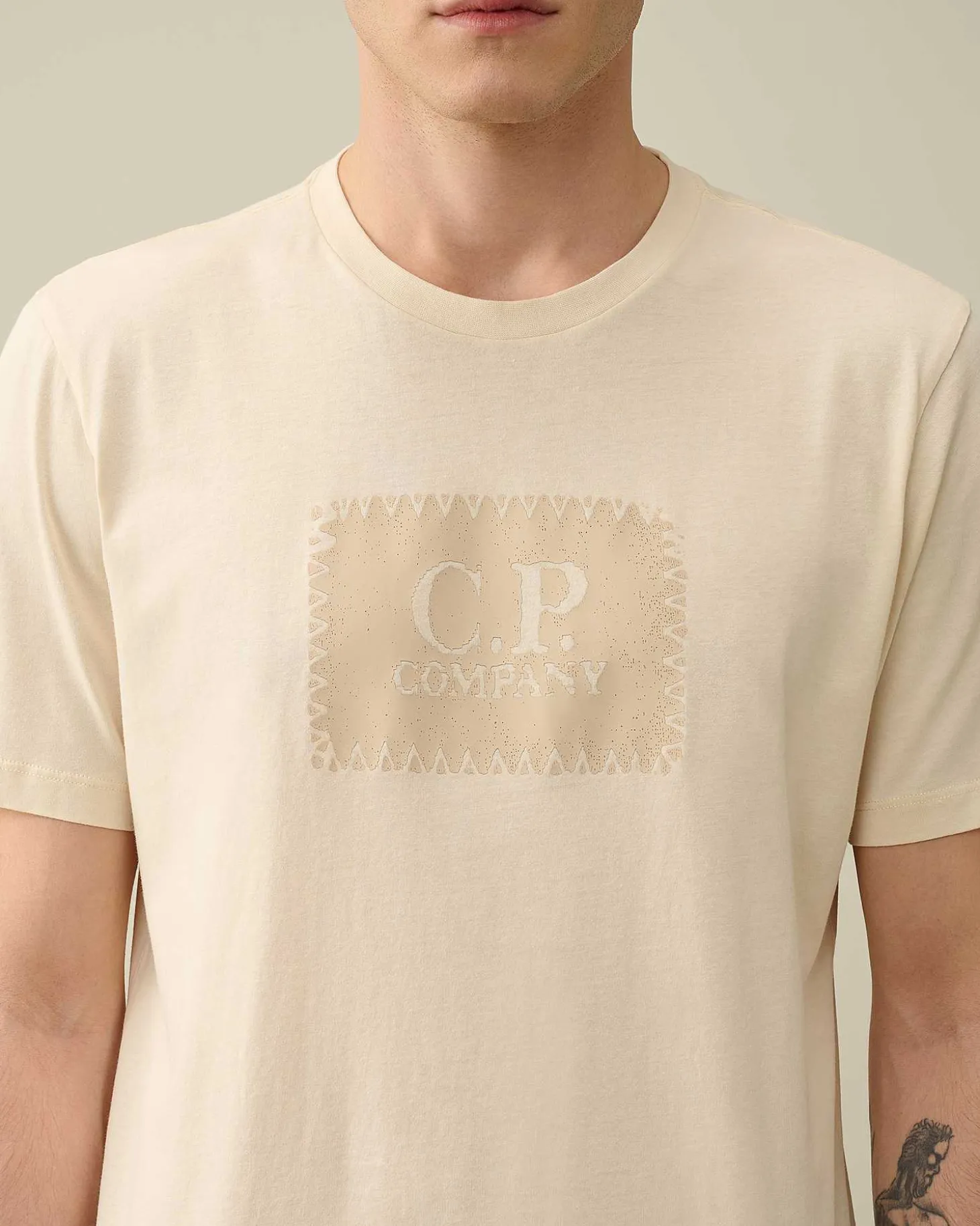 Homme C.P. Company T-Shirts Et Polos^30/1 Jersey Label Style Logo T-Shirt