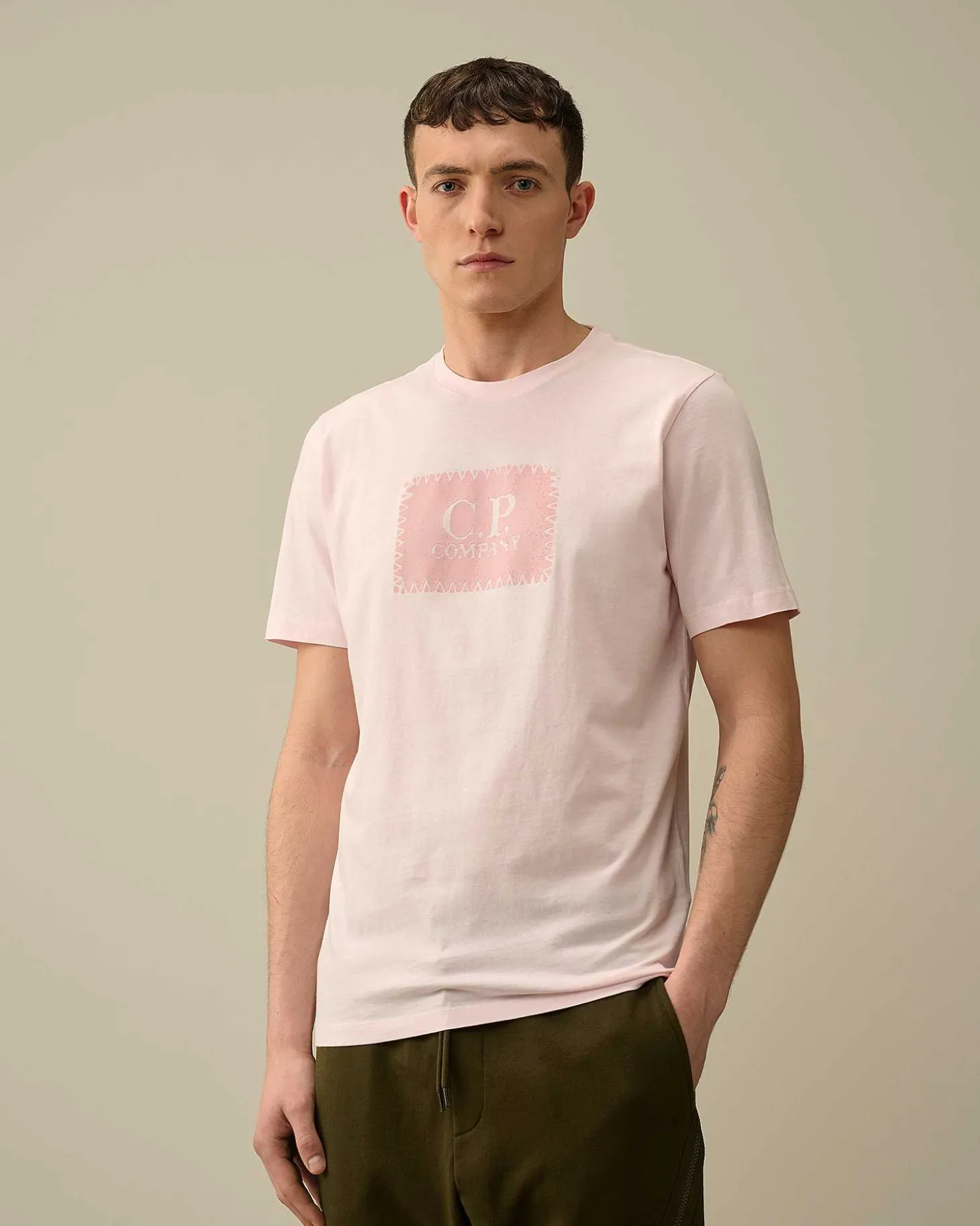 Homme C.P. Company T-Shirts Et Polos^30/1 Jersey Label Style Logo T-Shirt