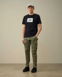 Homme C.P. Company T-Shirts Et Polos^30/1 Jersey Label Style Logo T-Shirt