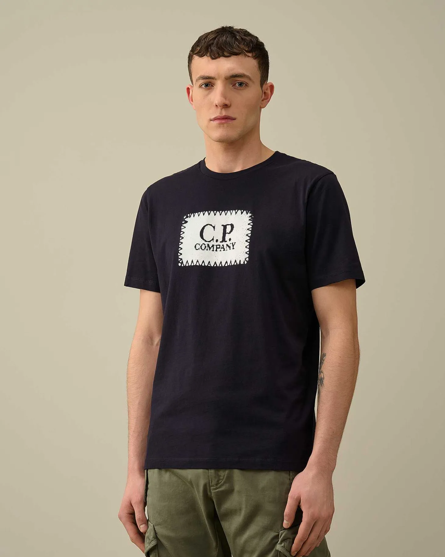 Homme C.P. Company T-Shirts Et Polos^30/1 Jersey Label Style Logo T-Shirt