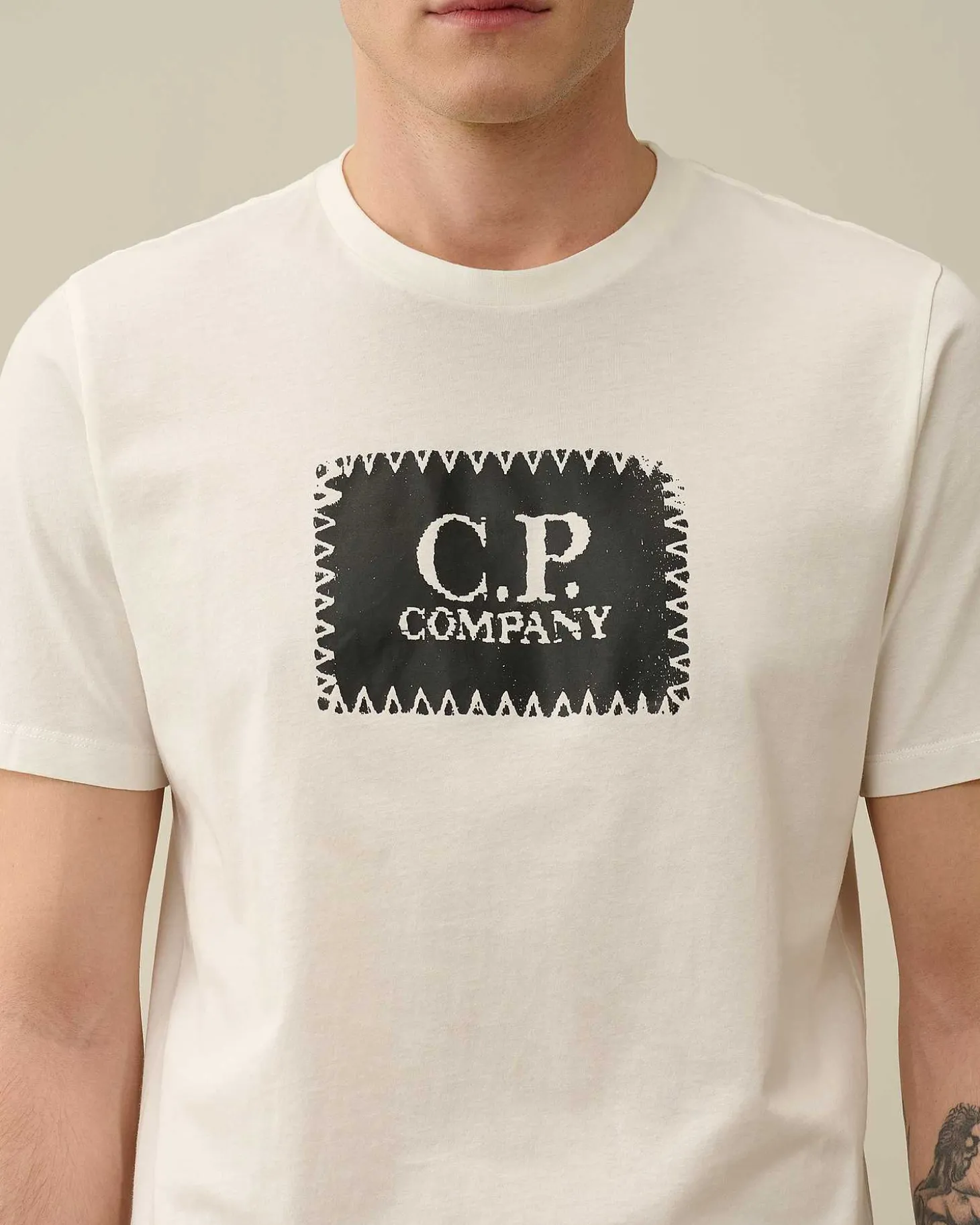 Homme C.P. Company T-Shirts Et Polos^30/1 Jersey Label Style Logo T-Shirt