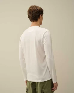 Homme C.P. Company T-Shirts Et Polos^30/1 Jersey Long Sleeved Logo T-Shirt