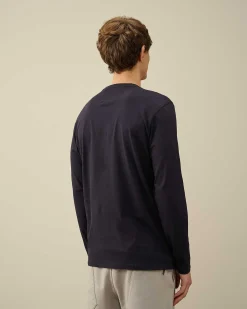 Homme C.P. Company T-Shirts Et Polos^30/1 Jersey Long Sleeved Logo T-Shirt