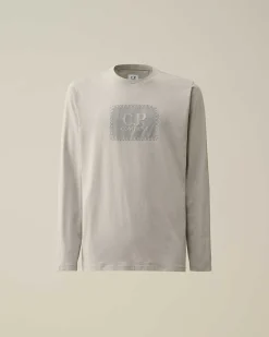 Homme C.P. Company T-Shirts Et Polos^30/1 Jersey Long Sleeved Logo T-Shirt
