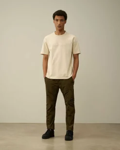 Homme C.P. Company T-Shirts Et Polos^30/2 Mercerized Jersey Twisted Logo T-Shirt