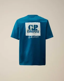 Homme C.P. Company T-Shirts Et Polos^30/2 Mercerized Jersey Twisted Graphic T-Shirt