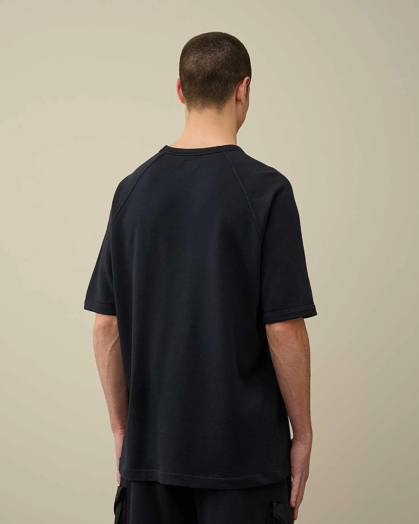 Homme C.P. Company Sweat-Shirts^30/1 Sponge Fleece Short Sleeved Sweatshirt