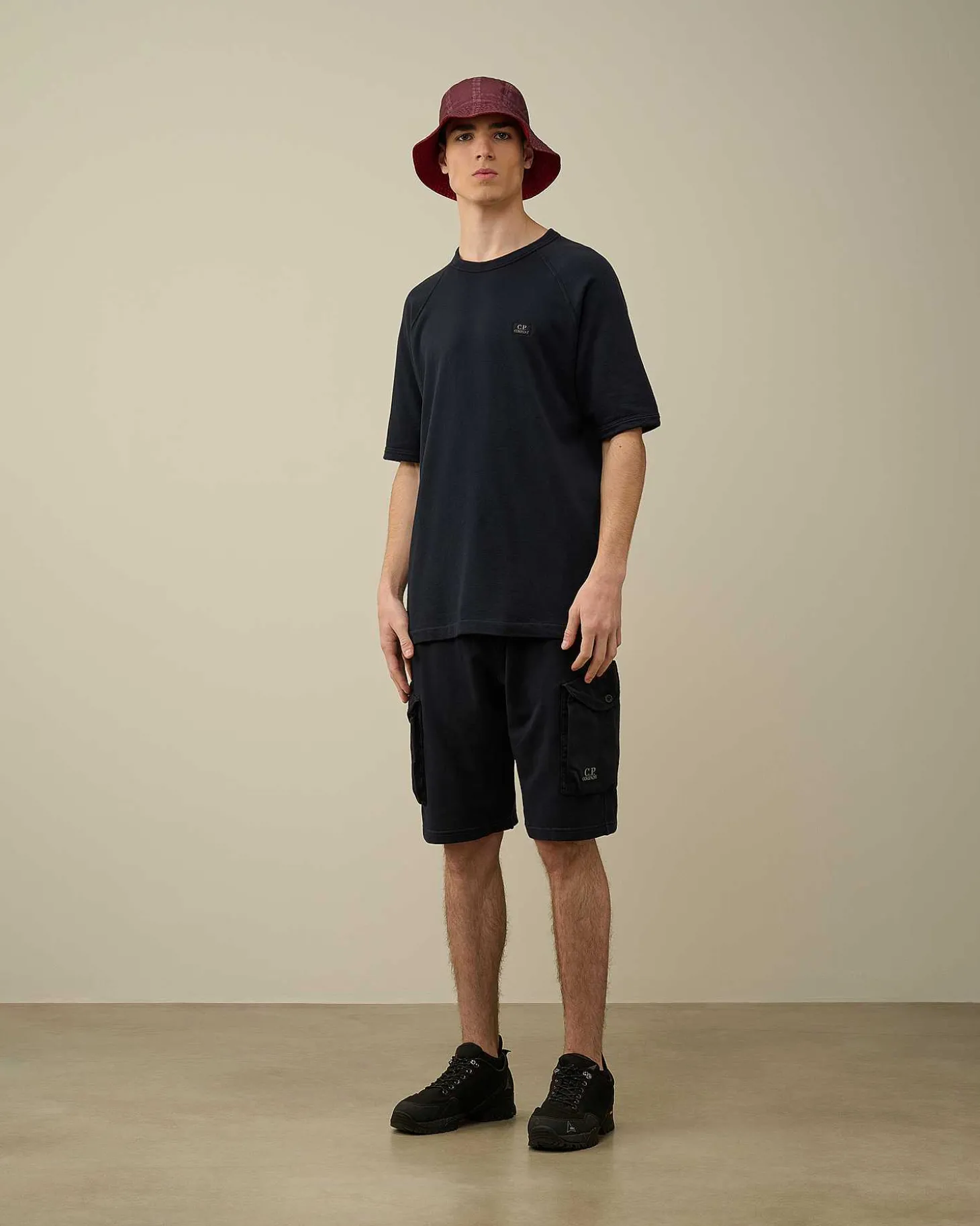 Homme C.P. Company Sweat-Shirts^30/1 Sponge Fleece Short Sleeved Sweatshirt