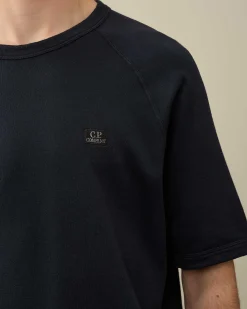 Homme C.P. Company Sweat-Shirts^30/1 Sponge Fleece Short Sleeved Sweatshirt