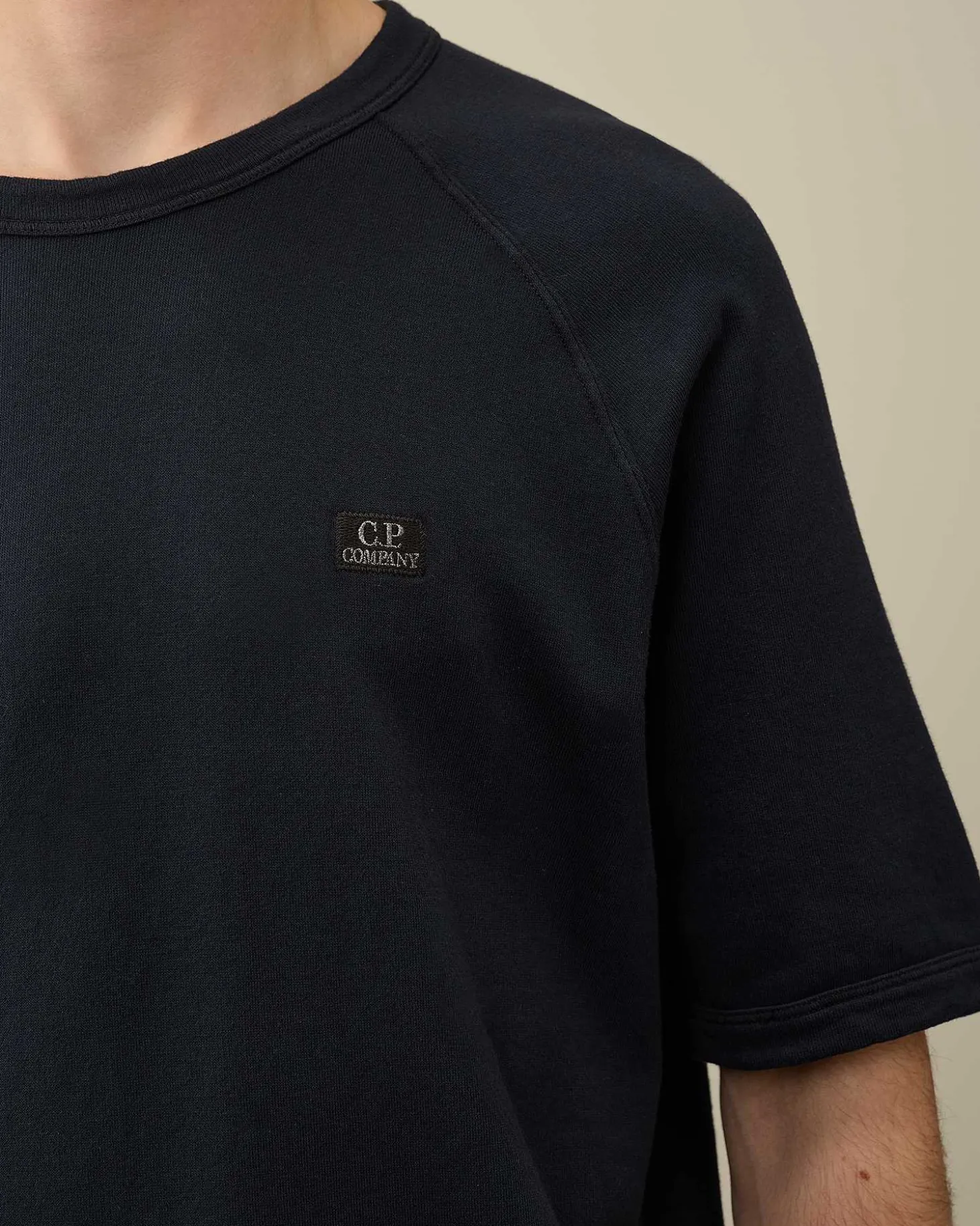 Homme C.P. Company Sweat-Shirts^30/1 Sponge Fleece Short Sleeved Sweatshirt