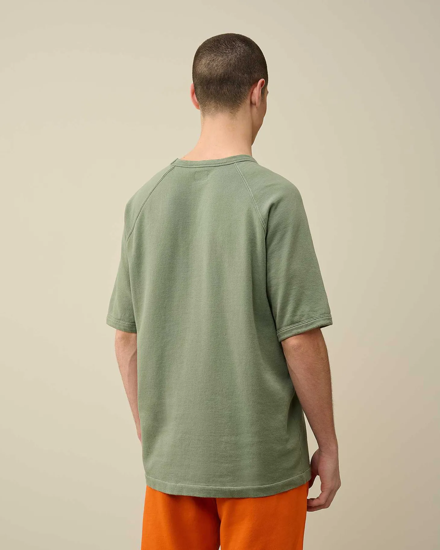 Homme C.P. Company Sweat-Shirts^30/1 Sponge Fleece Short Sleeved Sweatshirt