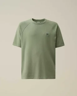 Homme C.P. Company Sweat-Shirts^30/1 Sponge Fleece Short Sleeved Sweatshirt