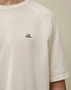 Homme C.P. Company Sweat-Shirts^30/1 Sponge Fleece Short Sleeved Sweatshirt