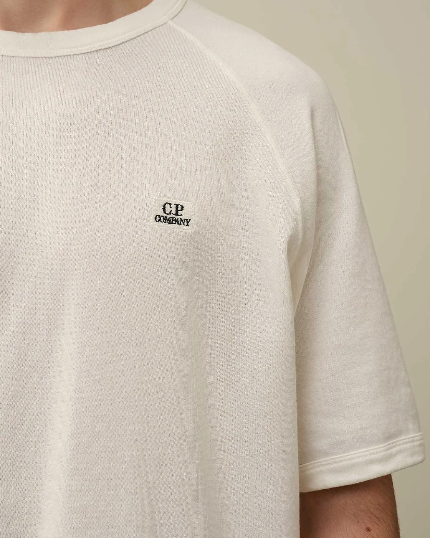 Homme C.P. Company Sweat-Shirts^30/1 Sponge Fleece Short Sleeved Sweatshirt