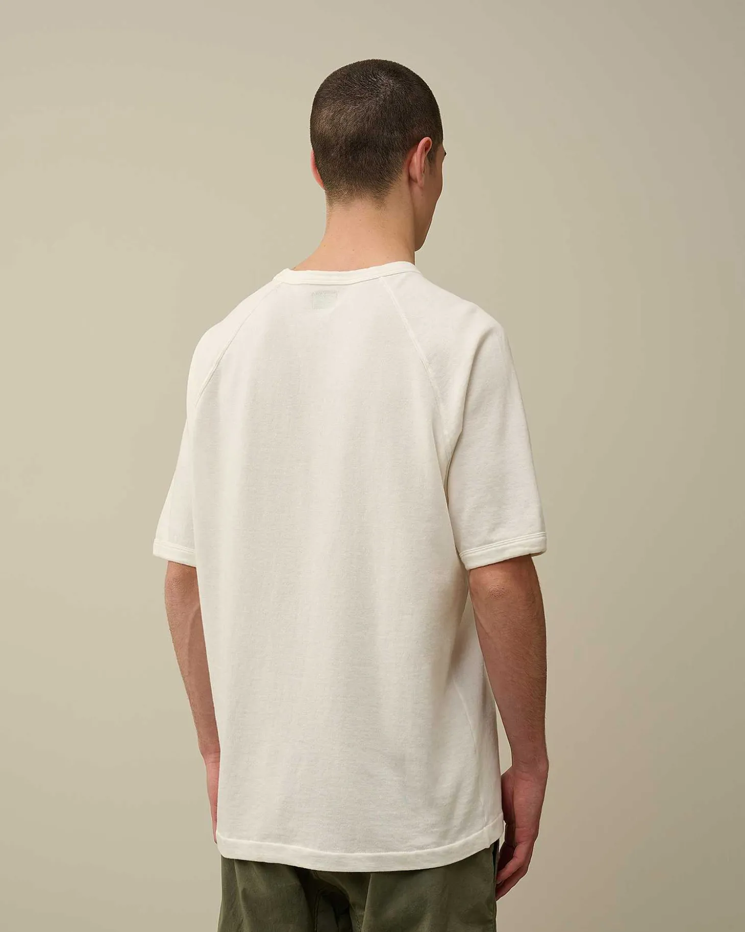 Homme C.P. Company Sweat-Shirts^30/1 Sponge Fleece Short Sleeved Sweatshirt