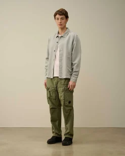 Homme C.P. Company Chemises^Broken Linen/Cotton Pocket Shirt
