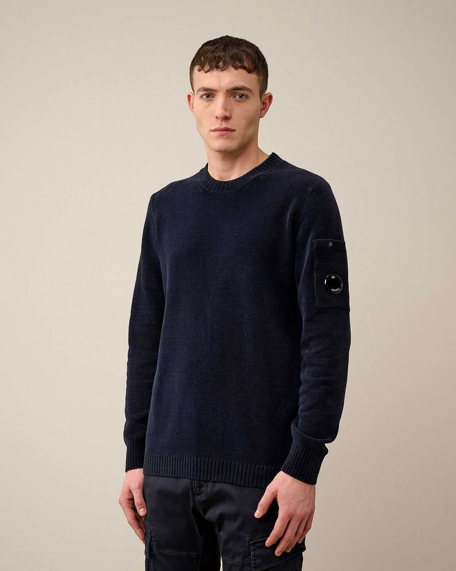 Homme C.P. Company Pulls^Chenille Cotton Knit