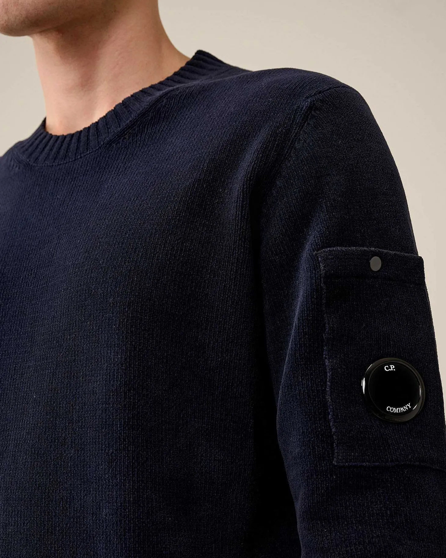 Homme C.P. Company Pulls^Chenille Cotton Knit