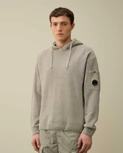 Homme C.P. Company Pulls^Chenille Cotton Knit Hoodie