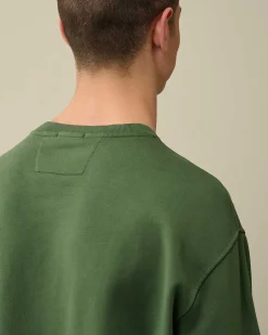 Homme C.P. Company Sweat-Shirts^Cotton Diagonal Fleece Lens Sweatshirt