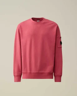 Homme C.P. Company Sweat-Shirts^Cotton Diagonal Fleece Lens Sweatshirt