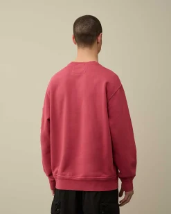 Homme C.P. Company Sweat-Shirts^Cotton Diagonal Fleece Lens Sweatshirt