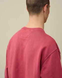 Homme C.P. Company Sweat-Shirts^Cotton Diagonal Fleece Lens Sweatshirt