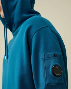Homme C.P. Company Sweat-Shirts^Cotton Diagonal Fleece Lens Hoodie