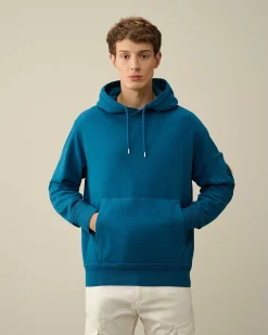 Homme C.P. Company Sweat-Shirts^Cotton Diagonal Fleece Lens Hoodie
