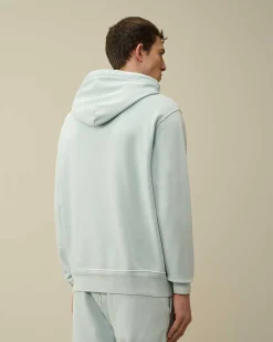 Homme C.P. Company Sweat-Shirts^Cotton Diagonal Fleece Logo Hoodie