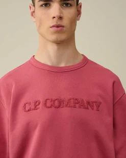 Homme C.P. Company Sweat-Shirts^Cotton Diagonal Fleece Logo Sweatshirt