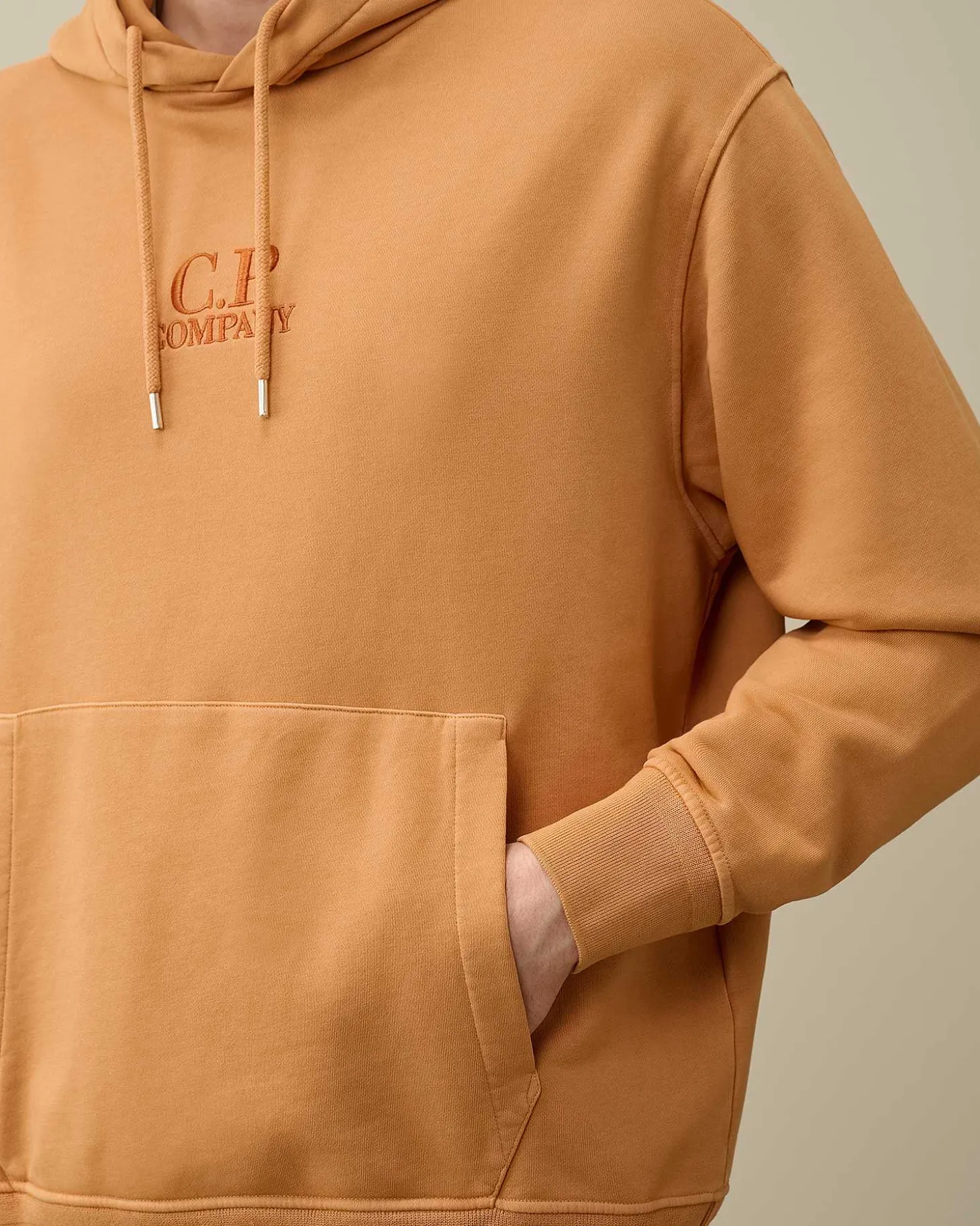 Homme C.P. Company Sweat-Shirts^Cotton Diagonal Fleece Logo Hoodie