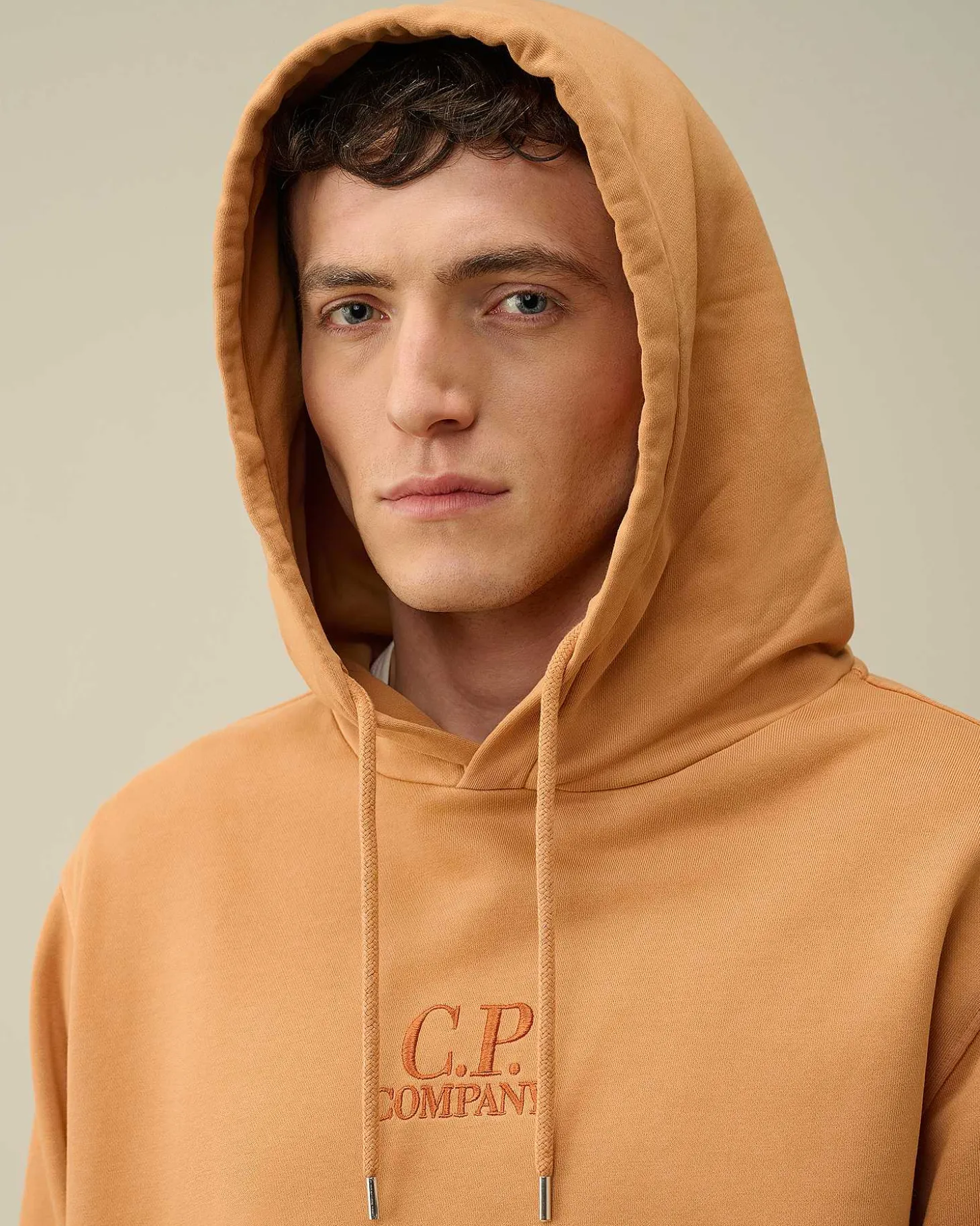 Homme C.P. Company Sweat-Shirts^Cotton Diagonal Fleece Logo Hoodie