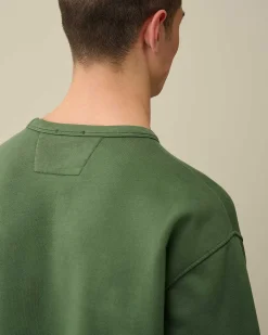 Homme C.P. Company Sweat-Shirts^Cotton Diagonal Fleece Logo Sweatshirt