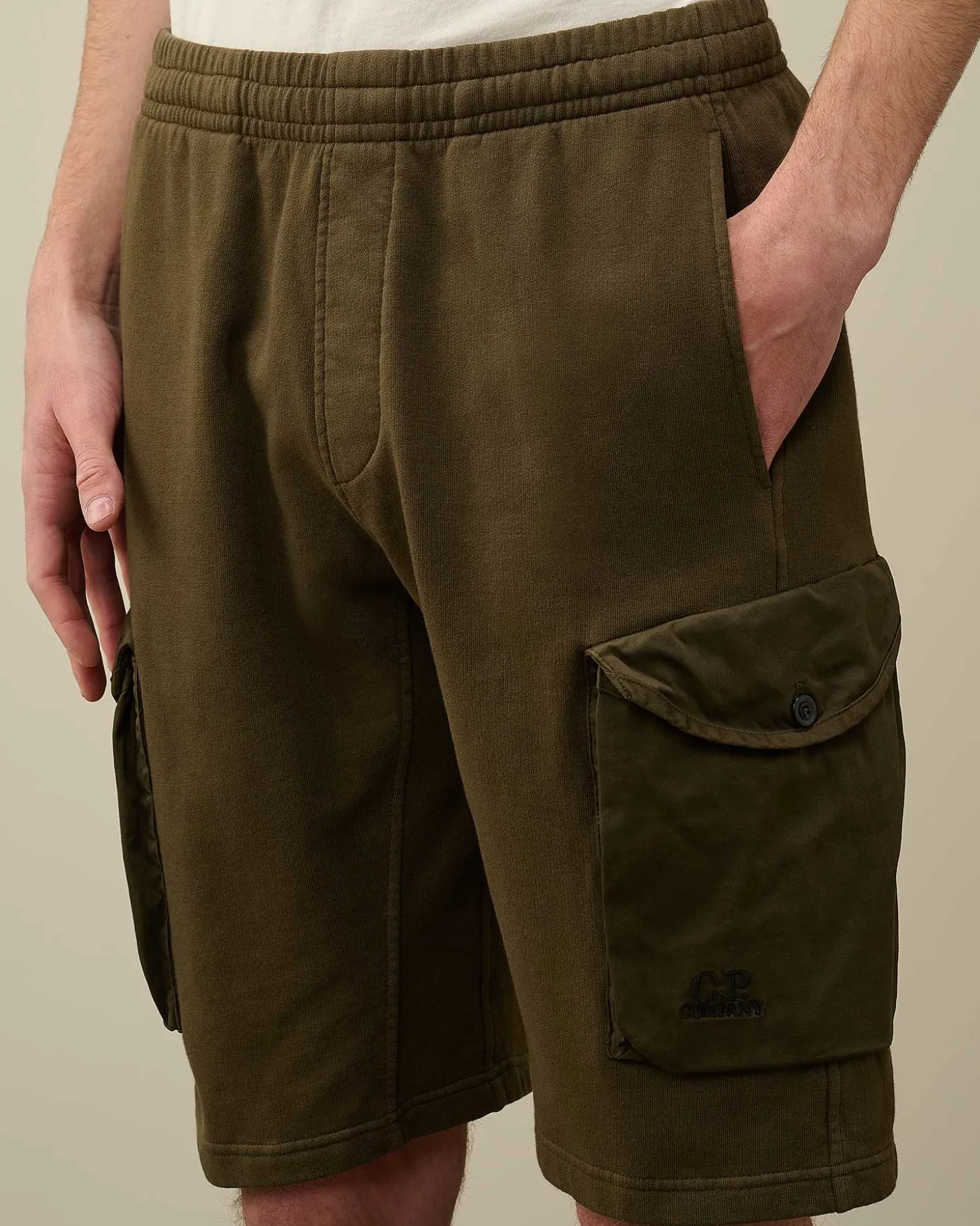 Homme C.P. Company Survêtements Et Shorts^Cotton Fleece Mixed Cargo Shorts