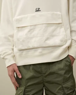 Homme C.P. Company Sweat-Shirts^Cotton Fleece Mixed Hoodie
