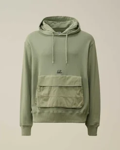 Homme C.P. Company Sweat-Shirts^Cotton Fleece Mixed Hoodie