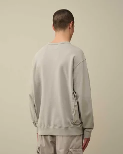 Homme C.P. Company Sweat-Shirts^Cotton Fleece Mixed Sweatshirt