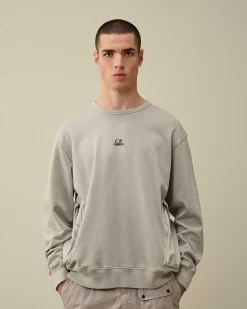Homme C.P. Company Sweat-Shirts^Cotton Fleece Mixed Sweatshirt