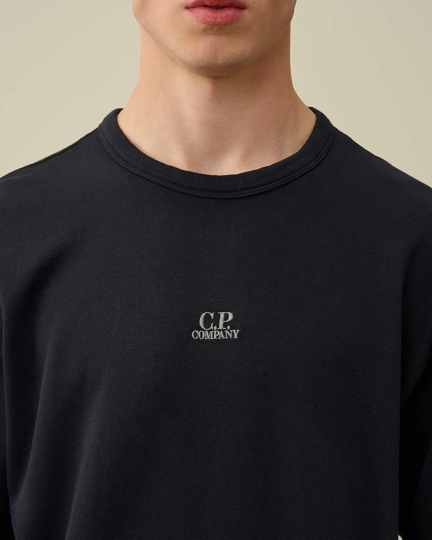 Homme C.P. Company Sweat-Shirts^Cotton Fleece Mixed Sweatshirt