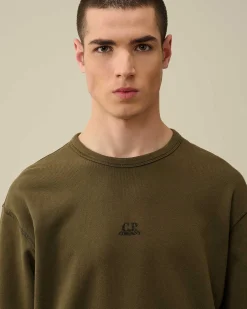 Homme C.P. Company Sweat-Shirts^Cotton Fleece Mixed Sweatshirt
