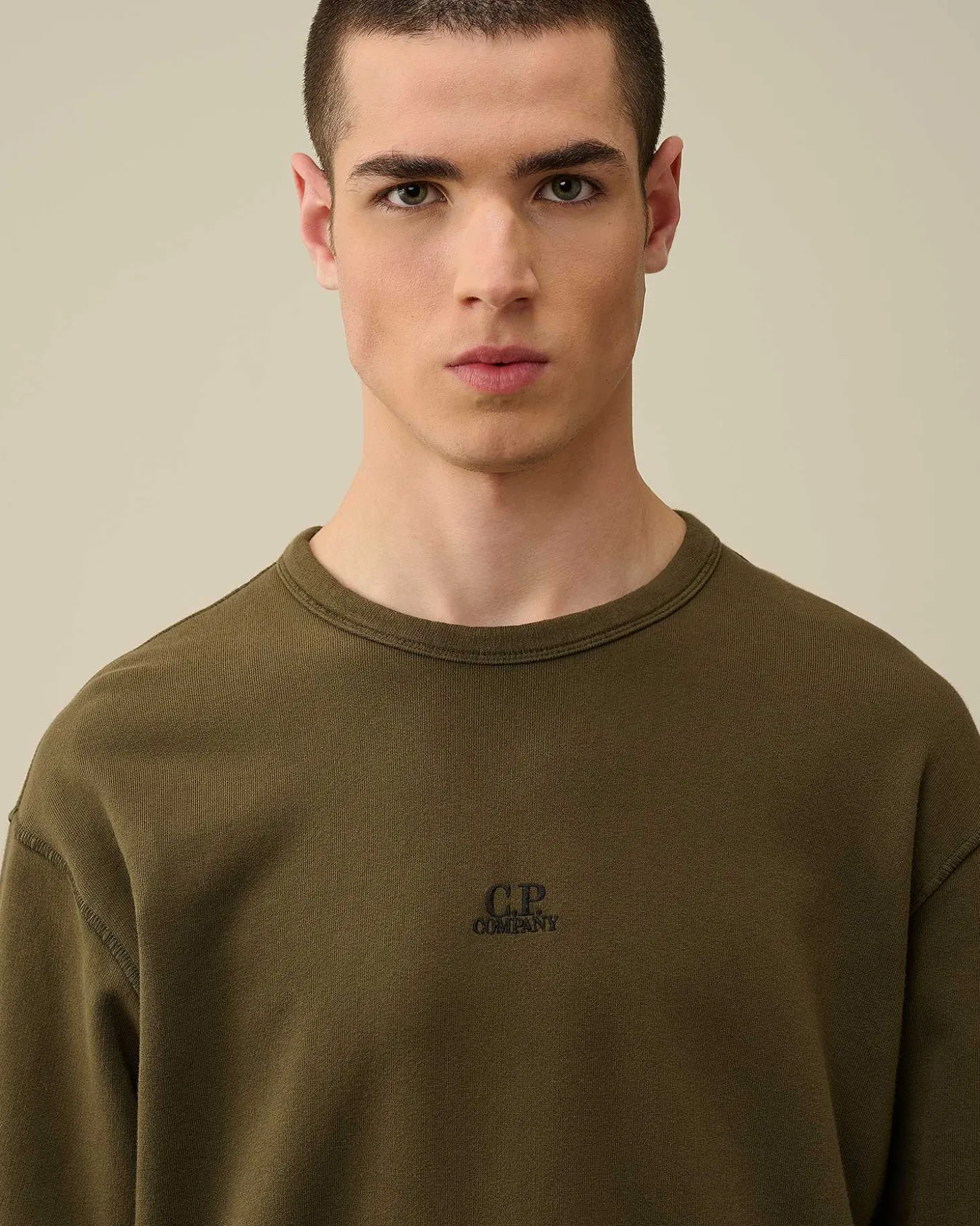 Homme C.P. Company Sweat-Shirts^Cotton Fleece Mixed Sweatshirt