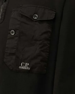 Homme C.P. Company Sweat-Shirts^Cotton Fleece Mixed Zipped Sweatshirt