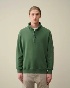 Homme C.P. Company Sweat-Shirts^Cotton Fleece Zipped Sweatshirt