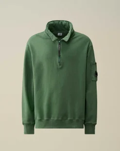 Homme C.P. Company Sweat-Shirts^Cotton Fleece Zipped Sweatshirt